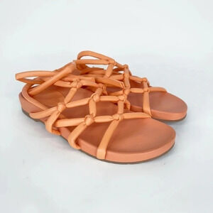 Charlotte Stone Orange Lace Up Sandals Noemi Gladiator Apricot Colorful Size 10